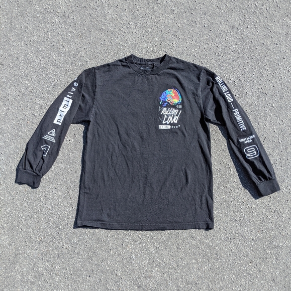 Primitive Skateboarding x Rolling Loud High Noise Area Long Sleeve Shirt - Picture 1 of 5
